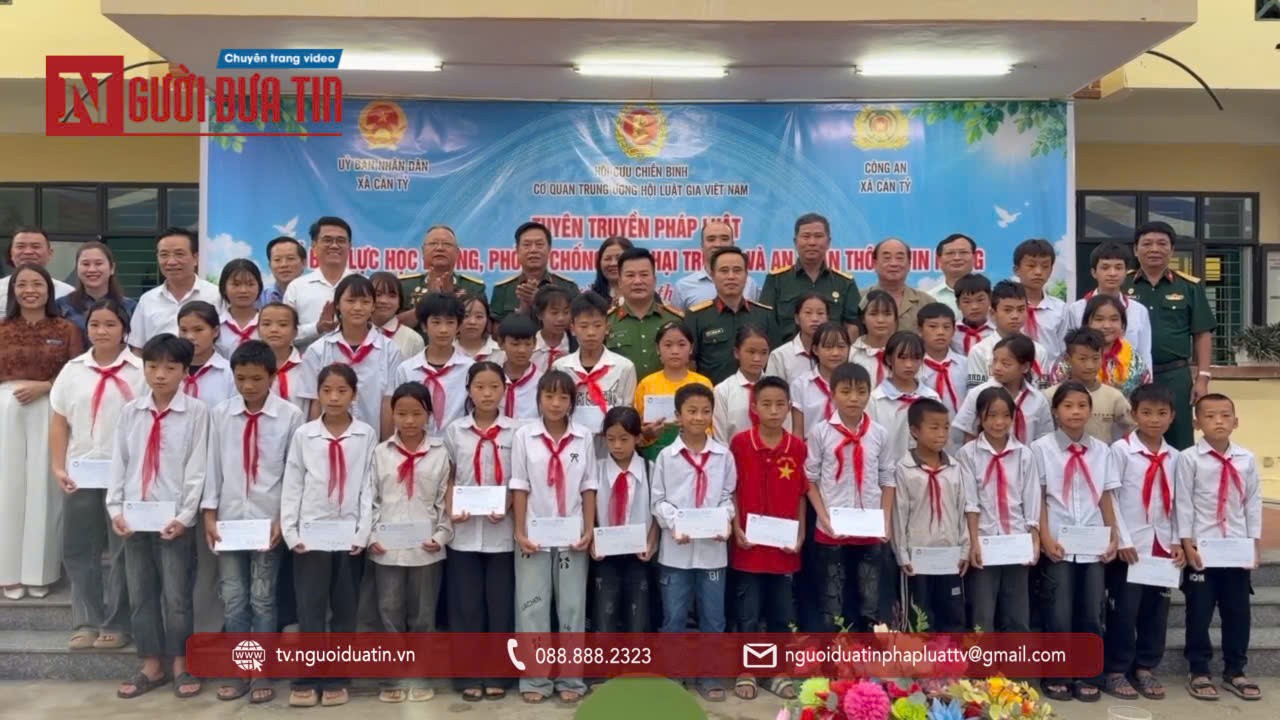 Hội Cựu chiến binh CQTW Hội Luật gia Việt Nam đồng hành với "mầm non" xã Cán Tỷ trong phòng chống bạo lực học đường, xâm hại trẻ em và an toàn thông tin mạng