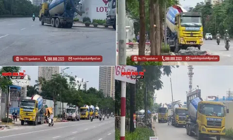 Hà Nội: Xe bồn chở bê tông “náo loạn” phố phường Hà Nội