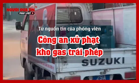 Từ nguồn tin của phóng viên, công an xử phạt kho gas trái phép