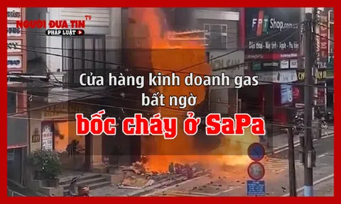 Cháy lớn tại cửa hàng kinh doanh gas ở Sapa