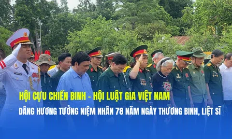 Hội Cựu chiến binh Hội Luật gia Việt Nam dâng hương tưởng niệm các Anh hùng Liệt sĩ nhân dịp 27/7