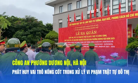 Công an phường Dương Nội phát huy vai trò nòng cốt trong xử lý vi phạm trật tự đô thị