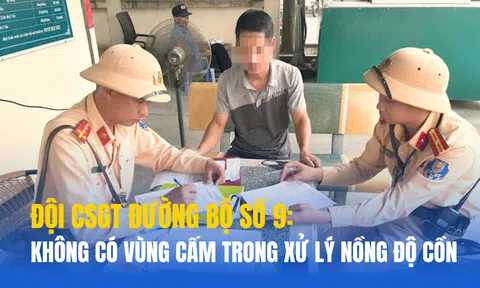 Đội CSGT đường bộ số 9 tăng cường kiểm tra, xử lý vi phạm nồng độ cồn