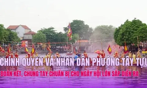 Chính quyền và nhân dân phường Tây Tựu chung tay làm đẹp sông Pheo, chuẩn bị cho ngày hội lớn