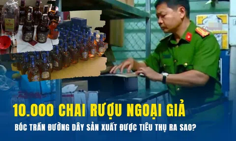 Bóc trần đường dây sản xuất 10.000 chai rượu ngoại giả được tiêu thụ ra sao?