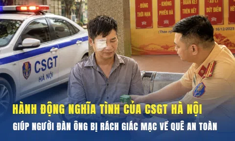 Nghĩa cử nhân ái của cán bộ Đội CSGT đường bộ số 9 (CA TP Hà Nội)