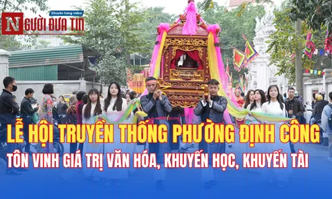 Lễ hội truyền thống phường Định Công (Hoàng Mai, Hà Nội): Tôn vinh giá trị văn hóa, khuyến học, khuyến tài