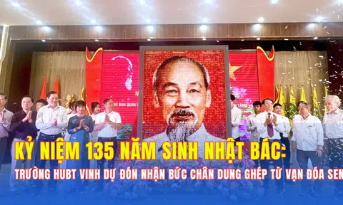 Trường Đại học Kinh doanh và Công nghệ Hà Nội đón nhận "Thăng Long kỳ ảnh vạn đoá sen" nhân dịp 135 năm ngày sinh nhật Bác