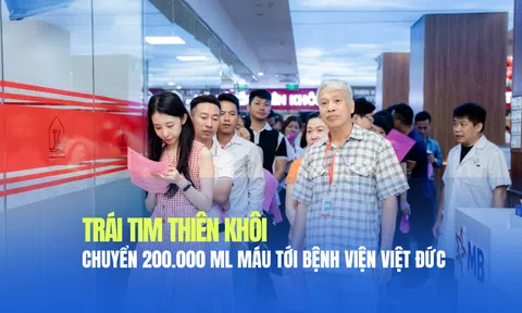 Ngày hiến máu nhân đạo: “Trái tim Thiên Khôi” chuyển 200.000 ml máu tới Bệnh viện Việt Đức