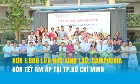 Hơn 1.800 lưu học sinh Lào, Campuchia đón Tết ấm áp tại TP.HCM