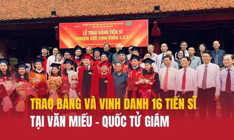 Trao bằng và vinh danh 16 tân Tiến sĩ Trường Đại học Kinh doanh và Công nghệ Hà Nội tại Văn Miếu – Quốc Tử Giám
