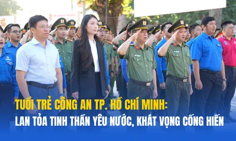 Tuổi trẻ Công an TP. Hồ Chí Minh tổ chức Lễ chào cờ "Tôi yêu Tổ quốc tôi", lan tỏa tinh thần yêu nước và cống hiến