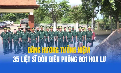 Ban liên lạc truyền thống Bộ đội Biên phòng TP.HCM dâng hương tưởng niệm 35 liệt sĩ Đồn Biên phòng 801 Hoa Lư