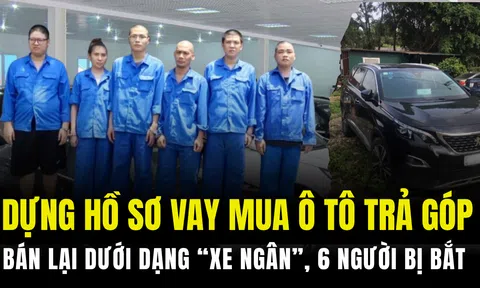 Dựng hồ sơ vay mua ô tô trả góp, bán lại dưới dạng “xe ngân”, 6 đối tượng bị bắt