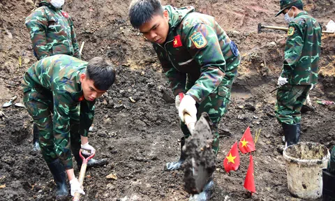 Tiếp tục quy tập thêm 5 bộ hài cốt liệt sĩ tại Công viên Lê Thị Riêng