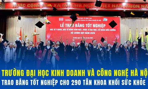 99,7% tân bác sĩ, dược sĩ và cử nhân điều dưỡng HUBT tốt nghiệp đạt loại khá trở lên