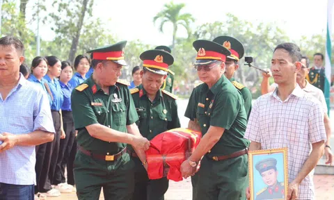 Liệt sĩ Lê Quang Trung trở về quê hương sau 49 năm