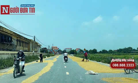 Phơi thóc lúa trên đường gây tai nạn giao thông có thể bị xử lý hình sự