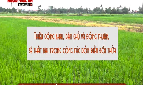 Thiếu công khai, dân chủ và đồng thuận, sẽ thất bại trong công tác dồn điền đổi thửa