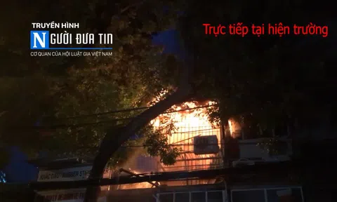 Trực tiếp: Cháy lớn tại Đê La Thành