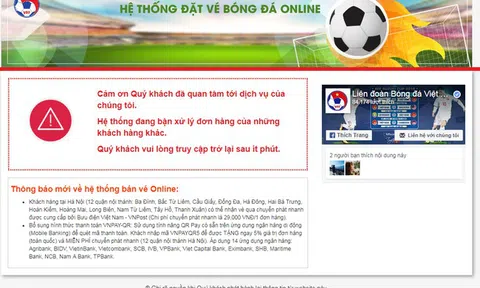 VFF bán vé qua mạng: Người hâm mộ mua online, nhận... "bánh vẽ"