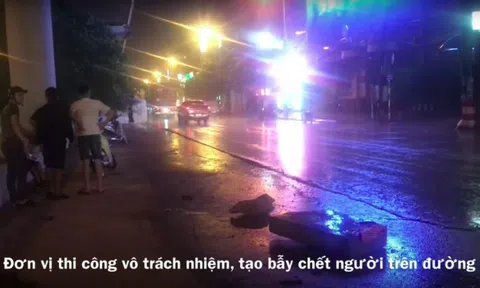 Bắc Từ Liêm, Hà Nội: Nhóm thợ thi công vô trách nhiệm, gây nguy hiểm cho người đi đường