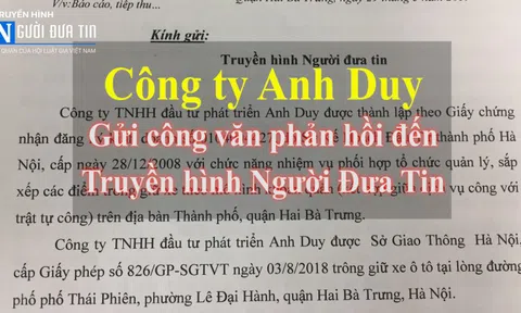 (Bài 6) "Bệnh" hình thức trong công tác đảm bảo văn minh đô thị: Cty Anh Duy gửi văn bản tiếp thu