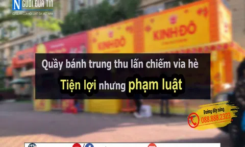Quầy bánh trung thu lấn chiếm vỉa hè: Tiện lợi nhưng phạm luật