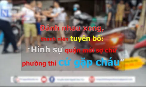 Hà Nội: Va chạm giao thông, hai người đàn ông đuổi đánh nhau vào tận phường