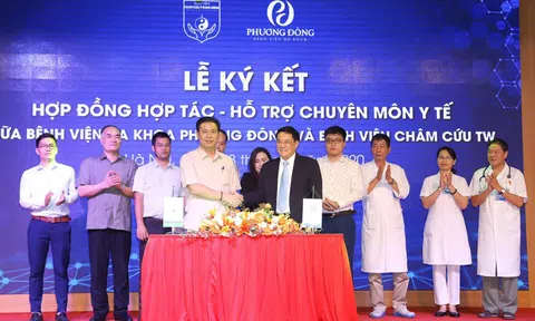 Bệnh viện Đa khoa Phương Đông ký kết hợp tác chuyên môn với Bệnh viện Châm cứu Trung ương
