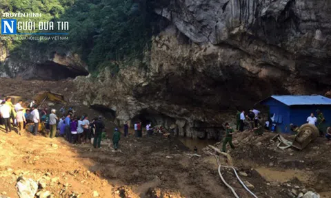 Hòa Bình: Tích cực tìm kiếm 2 người mất tích trong vụ sập hầm vàng