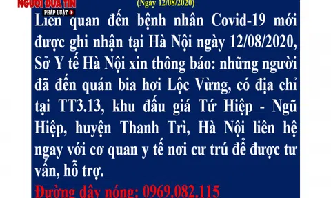 Sở Y tế Hà Nội thông báo khẩn về trường hợp nghi nhiễm Covid-19
