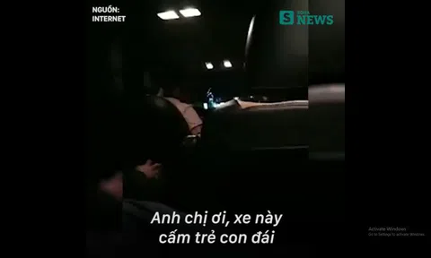 CHO CON "TÈ" TRÊN XE "ĐI CHUNG", BỐ MẸ CÒN XƠI XƠI MẮNG TÀI XẾ