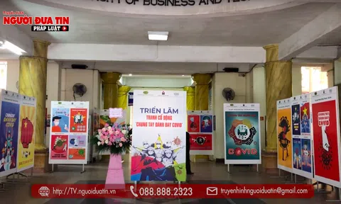 Triển lãm tranh cổ động “Chung tay đánh bay Covid”